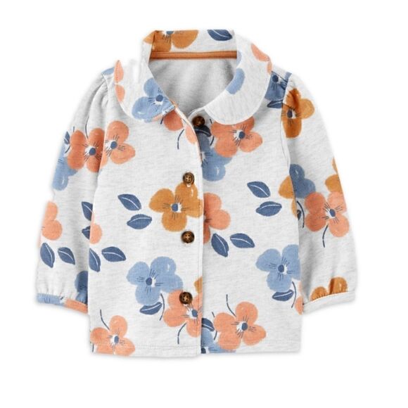 Carter's Child of Mine Baby Girl Floral Cardigan Outfit Set, 3-Piece, Size 6-9 m - Picture 5 of 8